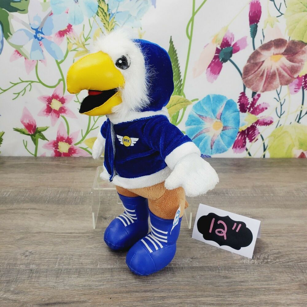Pilots For Kids Aviation Eagle Plush 12" Blue Flight Jacket Boots PFK  HTF